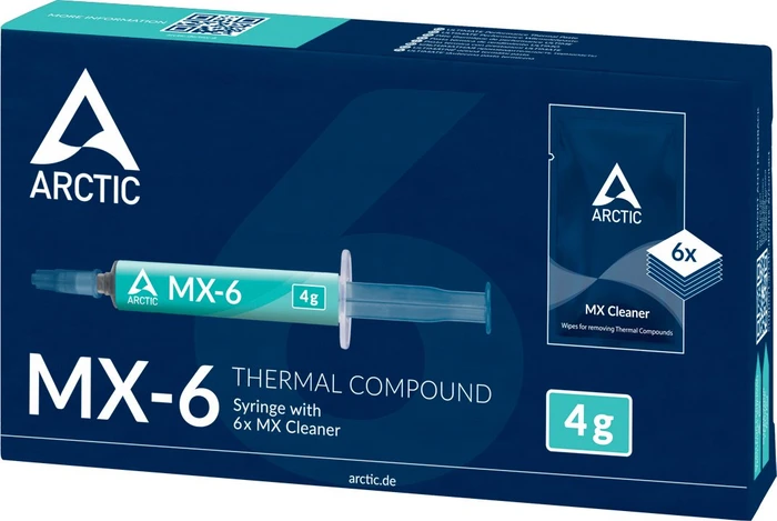 ARCTIC MX-6, 4g, inkl. 6x MX Cleaner Reinigungstuch