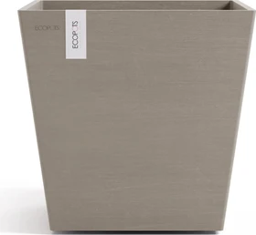 Ecopots Kunststoff-Topf Rotterdam 35x35cm taupe