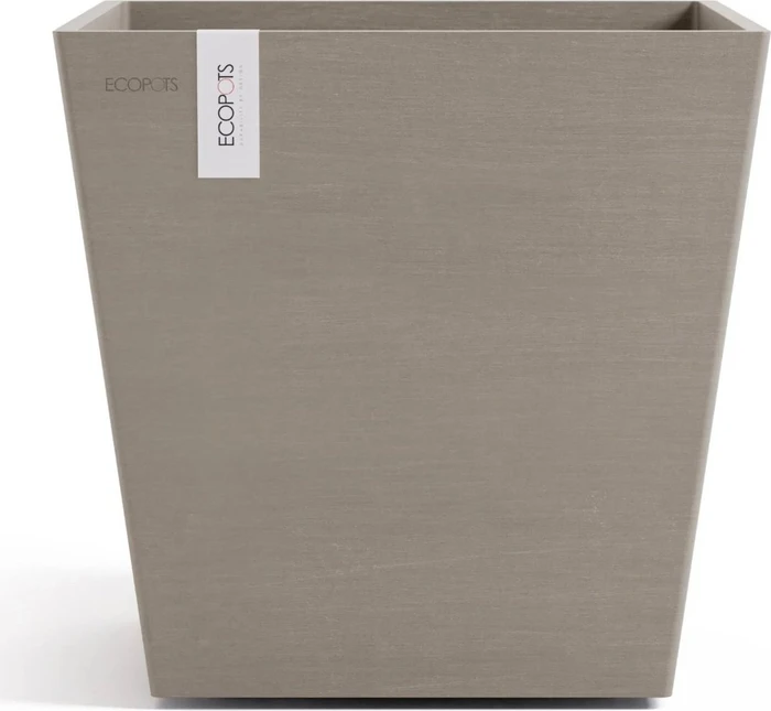 Ecopots Kunststoff-Topf Rotterdam 35x35cm taupe