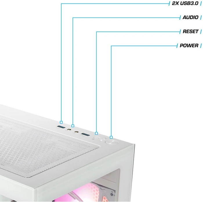 Thermaltake FTW V170A, White, Ryzen 7 7800X3D, 32GB RAM, 1TB SSD, GeForce RTX 5070