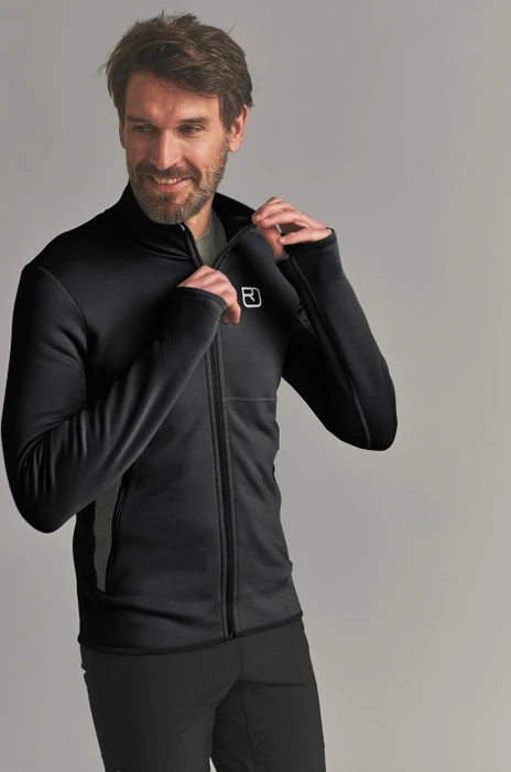 Ortovox Fleece Funktionsjacke black raven (Herren)
