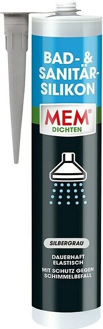 MEM Bad- & Sanitär-Silikon silbergrau, 300ml