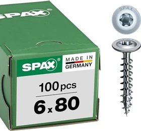 Spax WIROX A9J 4CUT T-STAR plus T30 Holzbauschraube, 6x80mm, 100 Stück