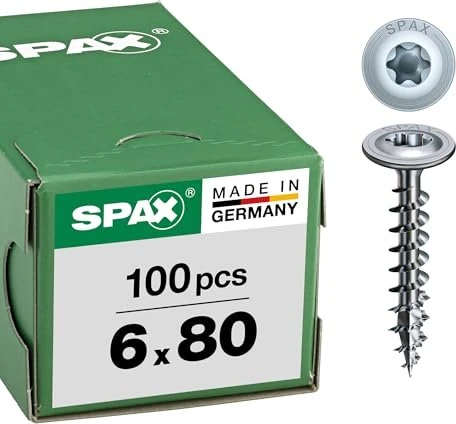 Spax WIROX A9J 4CUT T-STAR plus T30 Holzbauschraube, 6x80mm, 100 Stück