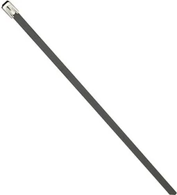 DeLOCK Edelstahl Kabelbinder, 4.6mm, 200mm, schwarz, 10 Stück