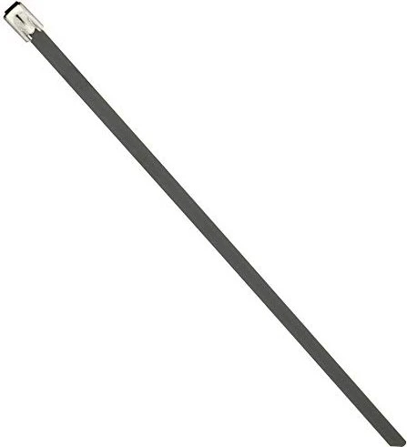 DeLOCK Edelstahl Kabelbinder, 4.6mm, 200mm, schwarz, 10 Stück