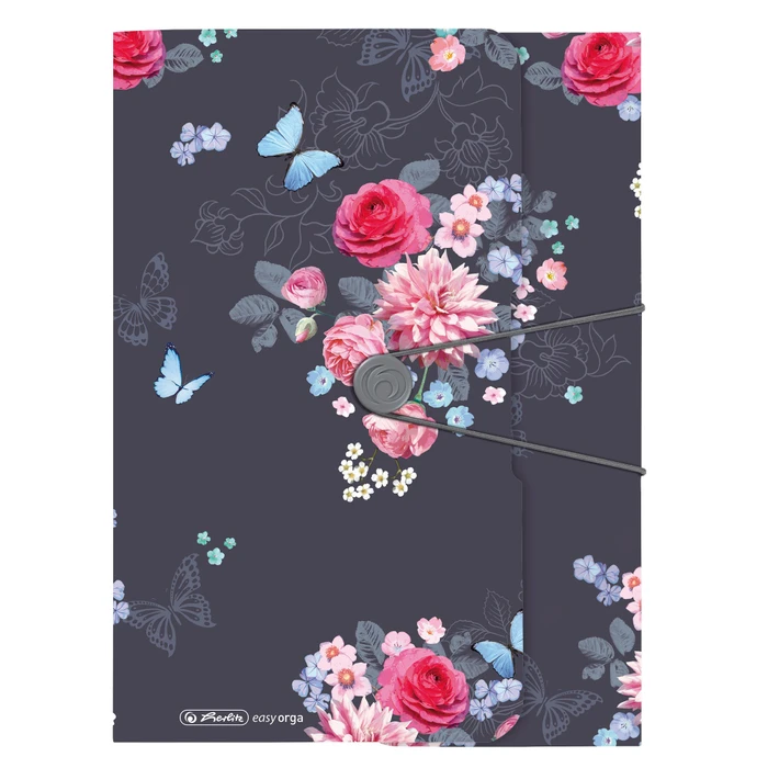 Herlitz Dreiflügelmappe mit Gummizug, A4, Ladylike Flowers