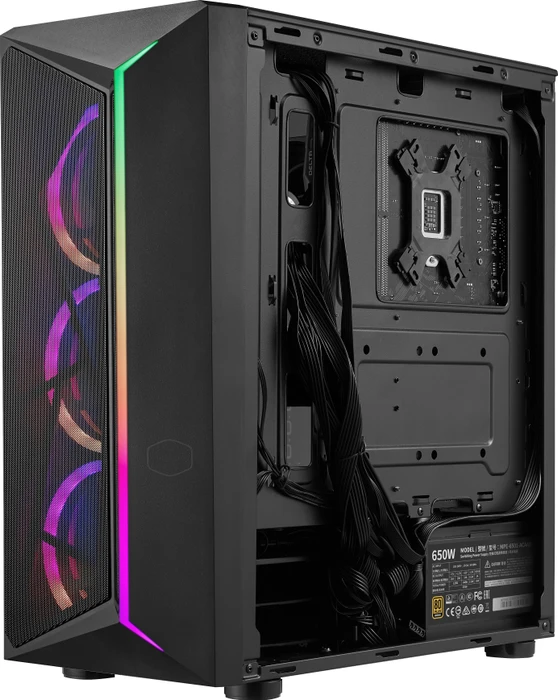 Cooler Master CMP 510, schwarz, inkl. 3x Lüfter, Lüfter LED ARGB, Glasfenster