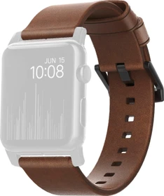 Nomad Modern Strap Black Hardware für Apple Watch 42mm/44mm braun