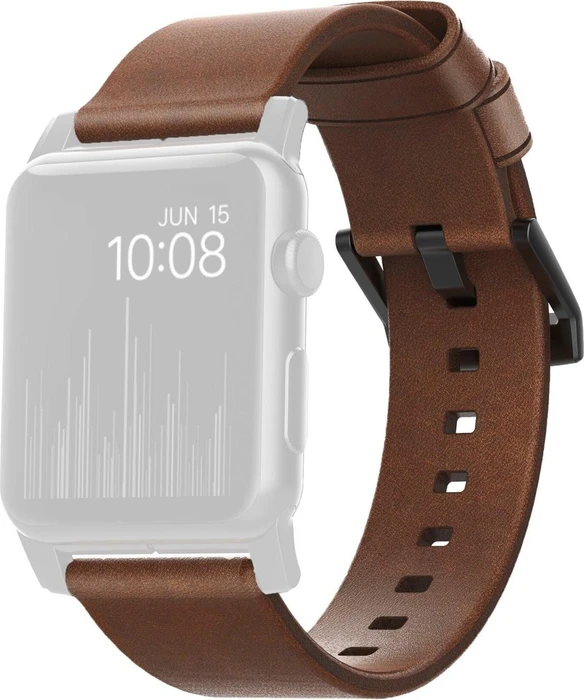 Nomad Modern Strap Black Hardware für Apple Watch 42mm/44mm braun