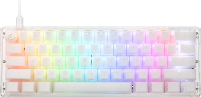 Ducky One 3 Mini PBT, LEDs RGB, Aura White, MX SILENT RGB RED, USB, US