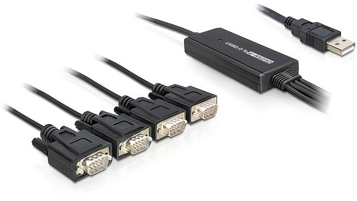 DeLOCK USB 2.0 auf 4x seriell Adapter DB9, 1.4m