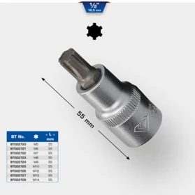 Brilliant Tools RIBE Steckschlüssel 1/2", M12x55mm