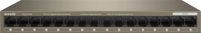 Tenda TEG1000 Desktop Gigabit Switch, 16x RJ-45