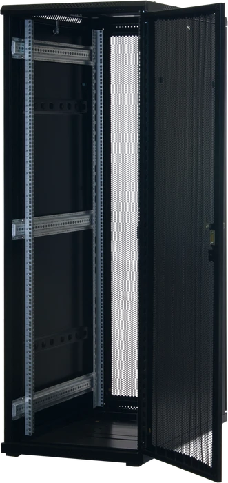 Rockstable 19" Serverschrank 37HE, Gitternetztür, IP2X, schwarz, 1000mm tief