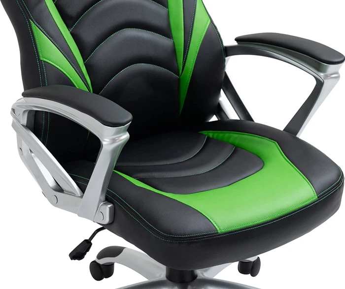 CLP Foxton Kunstleder Gamingstuhl, schwarz/grün