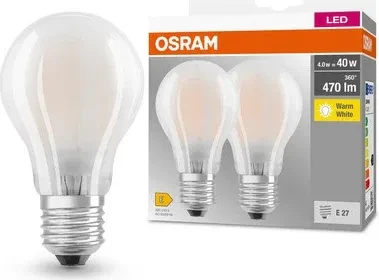 Osram Ledvance LED Base Classic A 40 Filament 4.2W/827 E27 Frosted