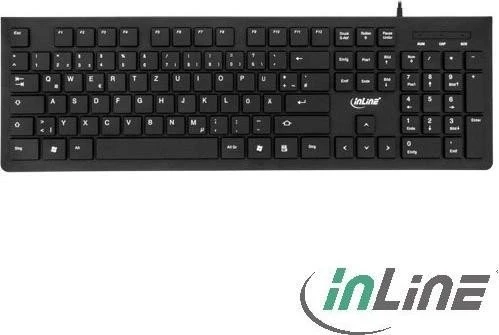 InLine Basic Desktop, Tastatur-Maus Set, schwarz, USB, DE