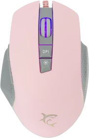 White Shark Gareth Pink Gaming Mouse, rosa/grau, USB