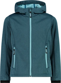 CMP Softshell Melange Fix Hood Funktionsjacke deep lake mel./acqua (Junior)