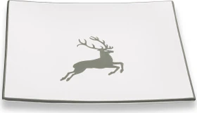 Gmundner Keramik Grauer Hirsch Dessertteller Trend 20x20cm