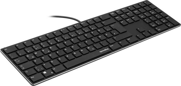 Speedlink Riva Slim Metal Scissor Keyboard, schwarz, USB, DE