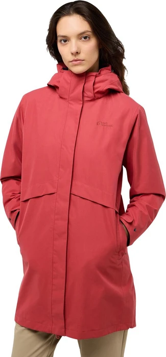 Jack Wolfskin Baylight 3in1 Funktionsmantel red coral (Damen)