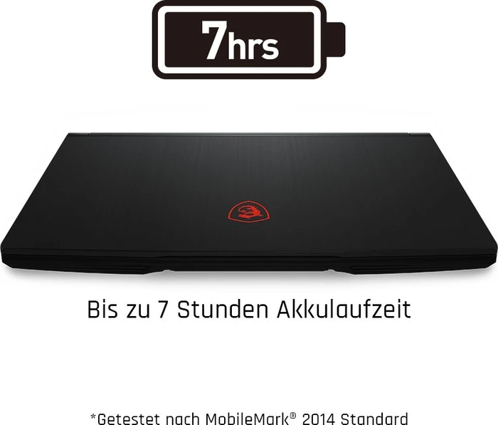 MSI GF63 Thin 10SC-243, Core i5-10500H, 8GB RAM, 256GB SSD, GeForce GTX 1650 Max-Q, DE