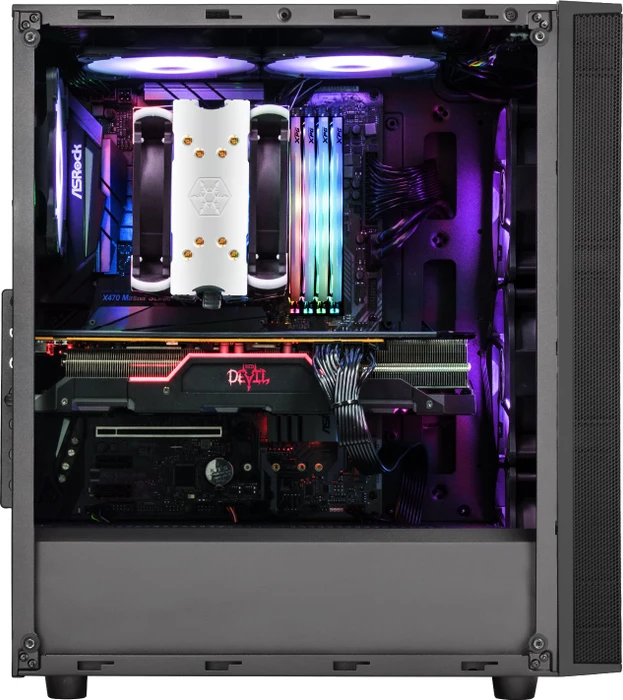 SilverStone Fara R1, schwarz, Glasfenster