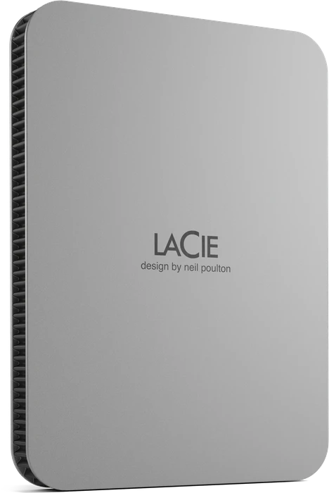 LaCie Mobile Drive V2, Moon Silver, 2TB, USB-C 3.0