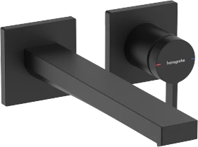 Hansgrohe Tecturis E Einhebel-Waschtischmischer Unterputz für Wandmontage EcoSmart+ mit Auslauf 22.5cm mattschwarz