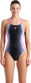 Arena Smile Badeanzug schwarz/blue china (Damen)