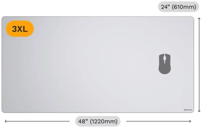 Glorious GMP 2 Gaming Mauspad 3XL, 1220x610mm, weiß