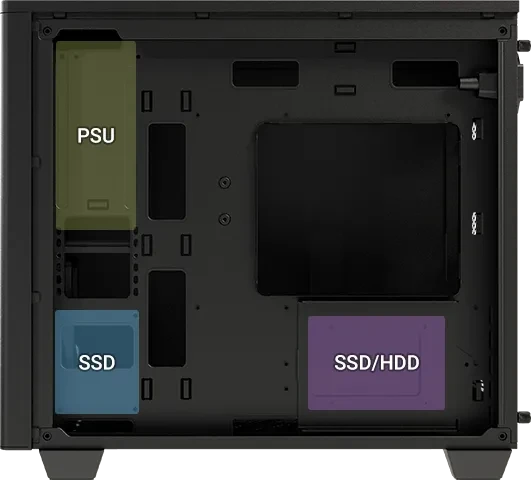 FSP CST360B, schwarz, Glasfenster