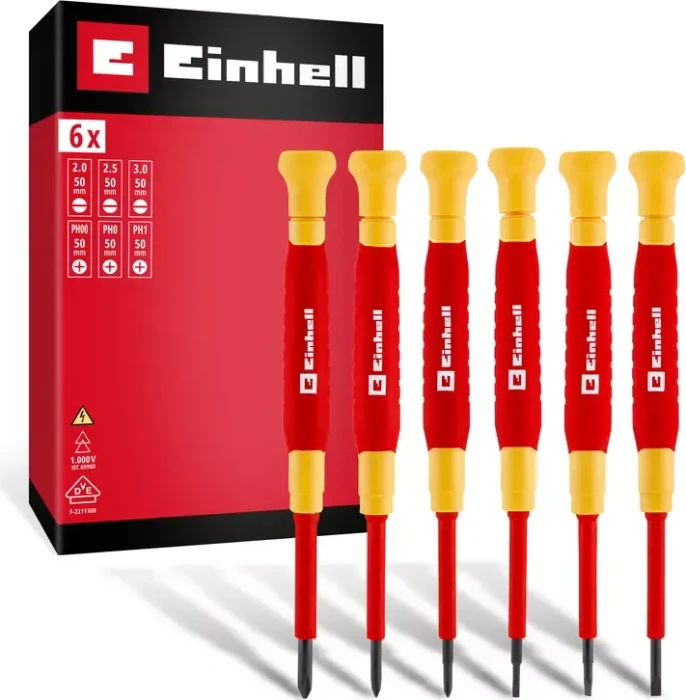 Einhell Elektriker-Feinmechaniker Schraubendrehersatz, 6-tlg.
