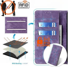 Cover-Discount Etui mit RFID Blocker für Xiaomi 14 Pro violett