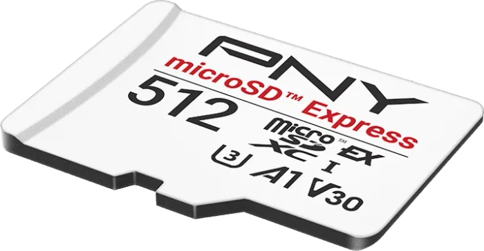 PNY microSD Express R890/W810 512GB, UHS-I U3, A1, Class 10, SD Express EX I