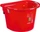 Kerbl Turnier-Futterkrippe mit Einhängebügel und Tragegriff, 12l, rot (32871)