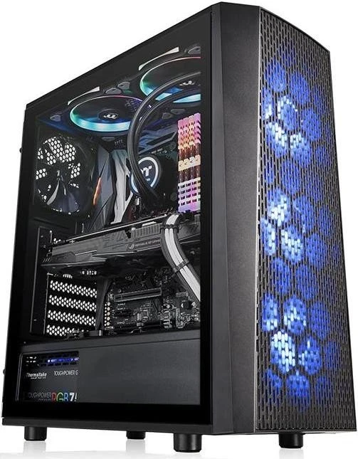Thermaltake Versa J24 TG RGB, schwarz, Glasfenster