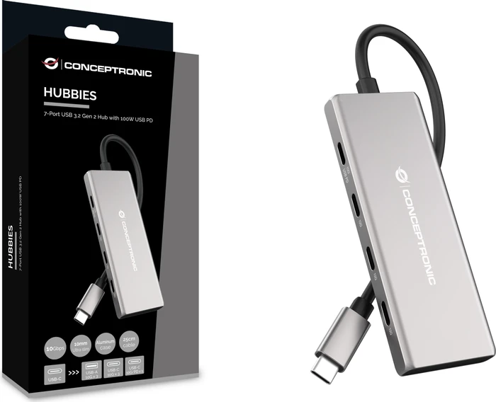 Conceptronic 7 Port USB 3.1 Hub, USB-C 3.1 [Stecker]