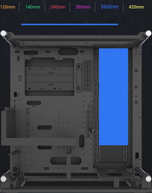 Thermaltake Core P3 TG Pro, schwarz, Glasfenster