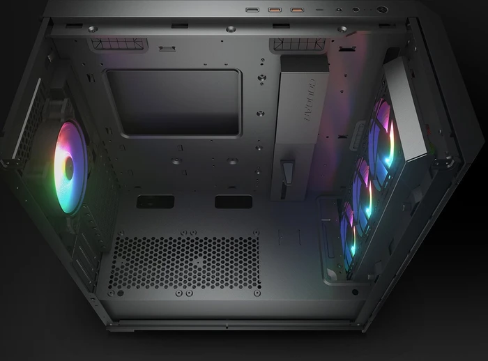 Cougar Airface Pro RGB, schwarz, Glasfenster