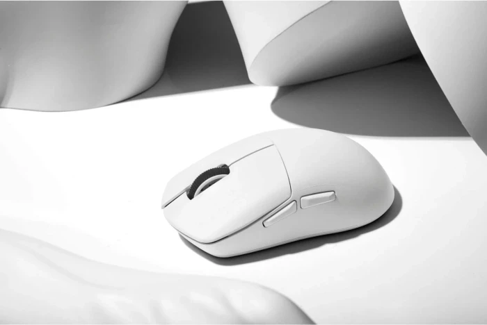 Keychron Lemokey G1 8K Wireless Mouse weiß, USB/Bluetooth