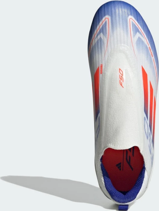 adidas F50 League Laceless FG/MG cloud white/solar red/lucid blue (Junior)