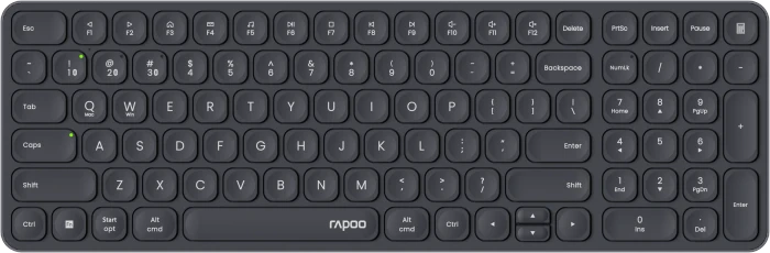 Rapoo E9310M Multi-mode Wireless Ultra-slim Keyboard, schwarz, USB/Bluetooth, DE