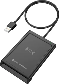 Conceptronic Dual Interface Smart ID, Single-Slot-Cardreader, NFC, USB-A 2.0 [Buchse] (110532207101)