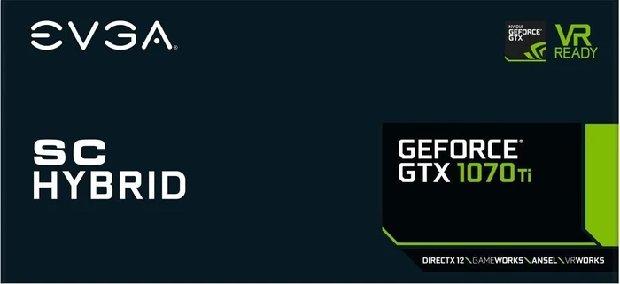 EVGA GeForce GTX 1070 Ti SC Hybrid, 8GB GDDR5, DVI, HDMI, 3x DP