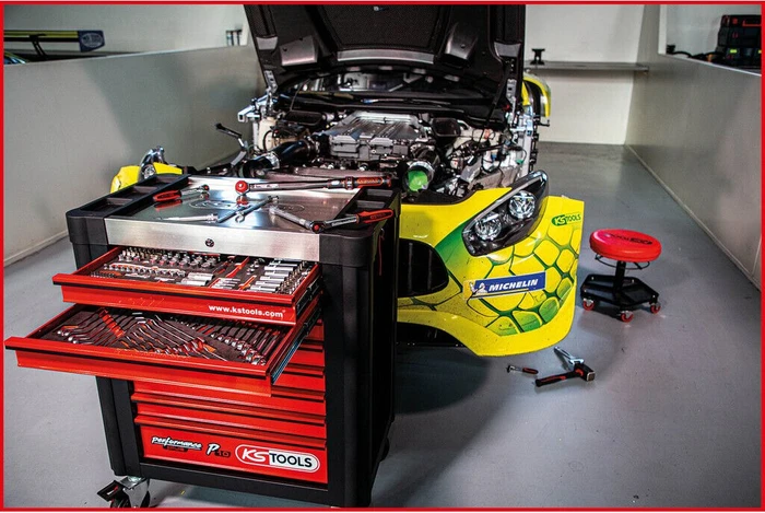 KS Tools PERFORMANCEplus P10 Werkzeugwagen schwarz/rot