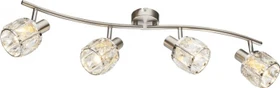 Globo Kris Spot 4-flammig nickel