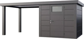Telluria Classico 2424 Gerätehaus inkl. Anbau 2.84m links anthrazit